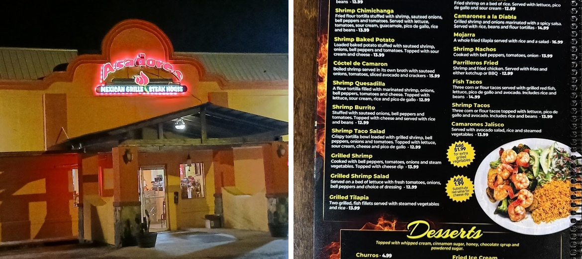 Asadores Grill Menu